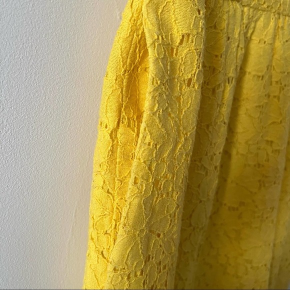 J. Crew Factory Yellow Lace Cap Sleeve Dress sz 0 - Picture 4 of 10